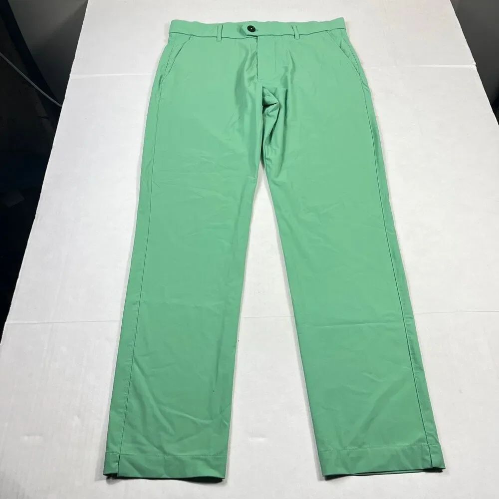 Greyson Mens Golf Performance Chino Pants Green Flex Stretch Lightweight 32 x 32